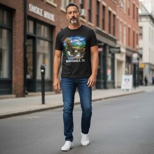 Vintage Jim Oliver's Smoke House Single Stitch T‎ Shirt Large Eagle FOL Best USA